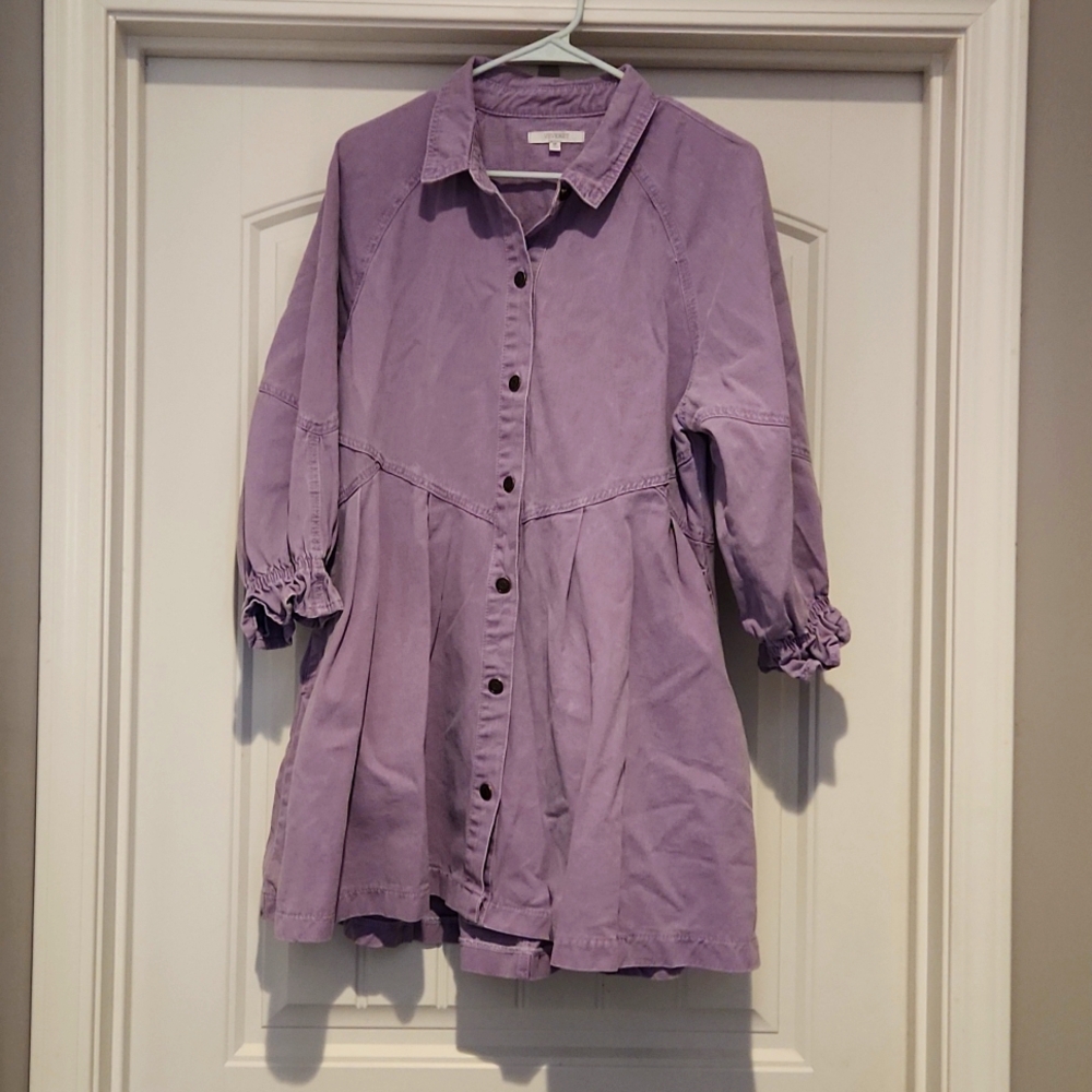 Lavender Denim baby doll dress
